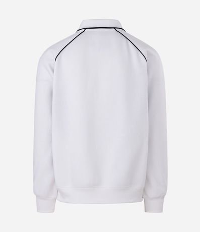 Buzo Boxy con Felpa Deportivo y Cuello Polo 5