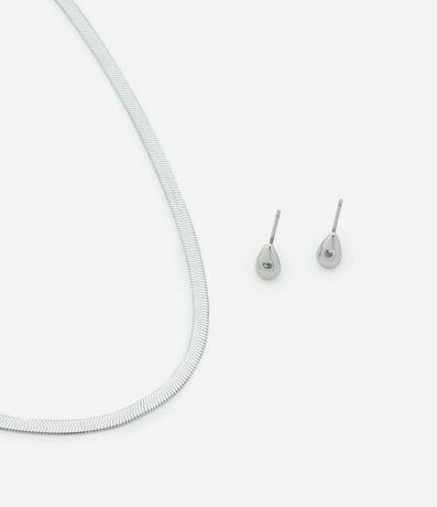 Conjunto de Collar Corto Cinta Italiana y Caravana Gota