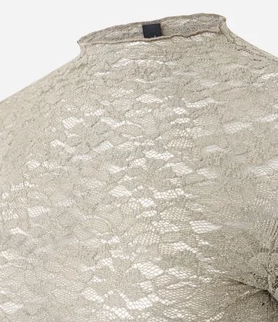 Blusa Manga Larga en Encaje Texturizada 6