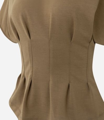 Blusa Peplum Estructurada con Pliegues Delanteros 2