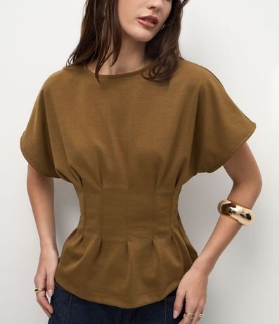 Blusa Peplum Estructurada con Pliegues Delanteros 4