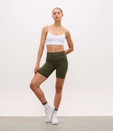 Bermuda Deportiva en Poliamida con Cintura Ancha