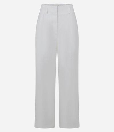 Pantalón Recto en Lino con Cintura Elástica y Bolsillos 6