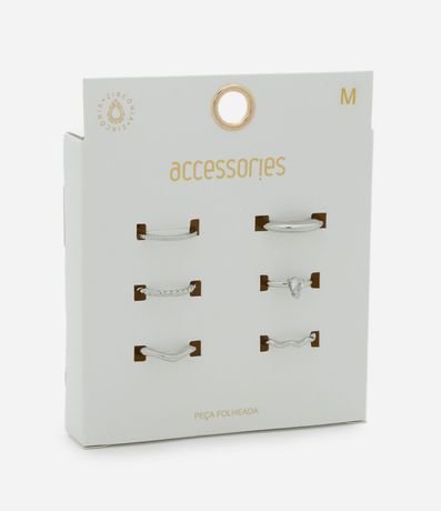 Kit 06 Anillos Delicados con Texturas Variadas 3