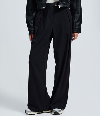 Pantalón Sastre con Pliegues Delanteros y Cinturón con Hebilla 3