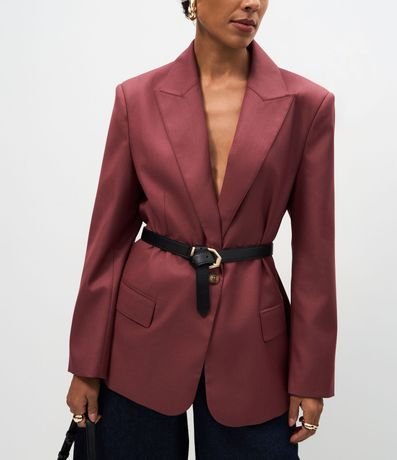 Blazer Sastre con Cuello Solapa y Forro Interno 4