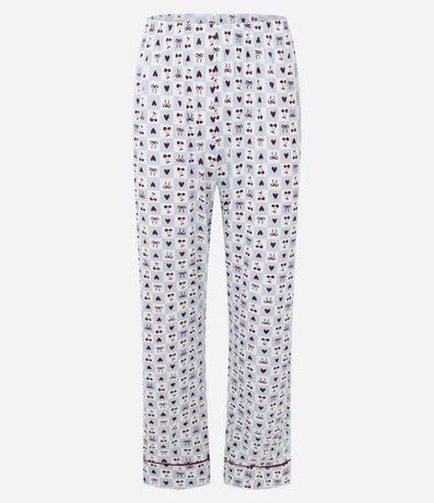 Pijama Largo Americano en Viscolycra con Estampado Cerezas 3