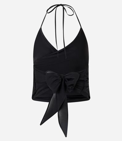 Blusa Frente única en Chiffon con Escote Traspasado 2