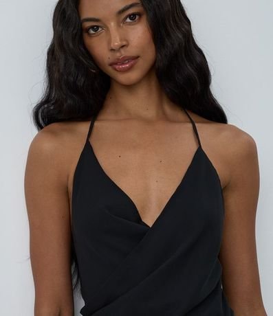 Blusa Frente única en Chiffon con Escote Traspasado 2