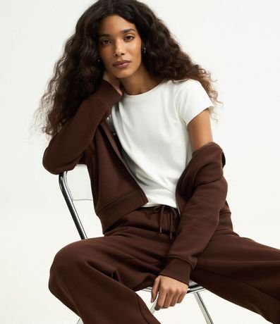 Blusa Básica Ajustada en Algodón con Cuello Redondo 5