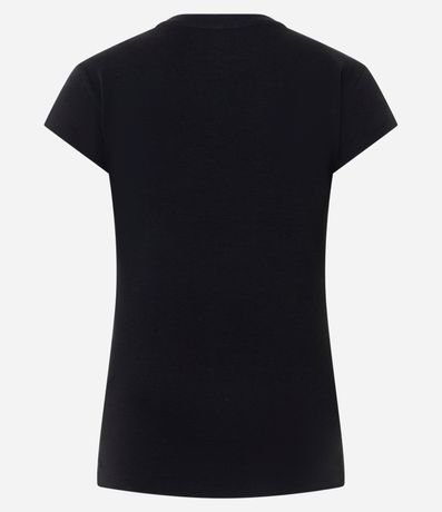 Blusa Básica Ajustada en Algodón con Cuello Redondo 2