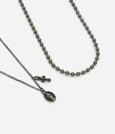 Conjunto de Collar en Metal Vintage 1