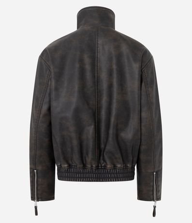 Campera en PU con Cuello Alto y El�stico en el Ruedo 8