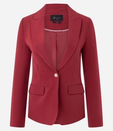 Blazer en Crepé con Botón Solo y Bolsillo con Solapa 5