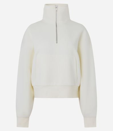 Algodón con Forro Fleece y Cremallera en Cuello Alto 6