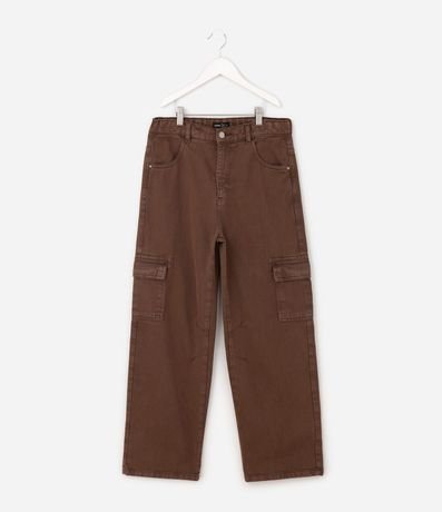 Pantalón Baggy Infantil en Jeans con Bolsillo Cargo – Talle 7 a 14 años