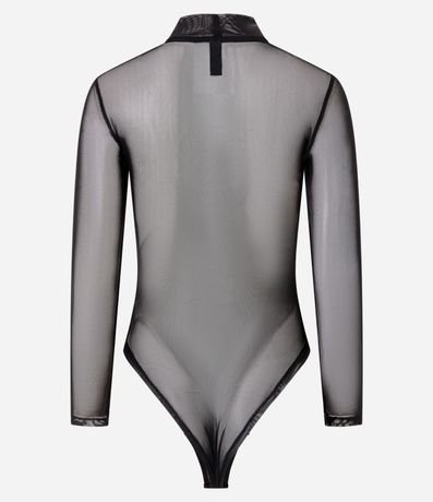 Body en Tule con Cuello Alto y Manga Larga 7