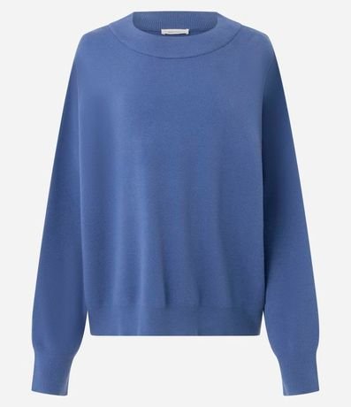 Buzo Suéter en Tricot con Puño Ajustado