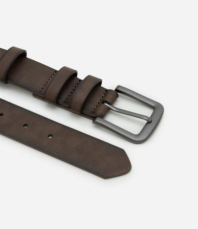 Cinturón en Material Sintético Liso con Efecto Quemado 2