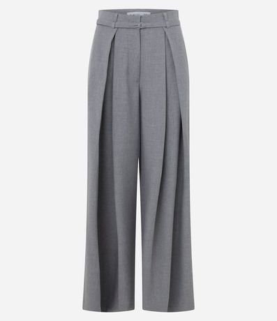 Pantalón Pantalona Sastre con Cinturón y Pliegues 5