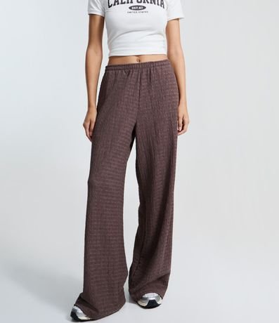 Pantalón Recto con Texturizado 2