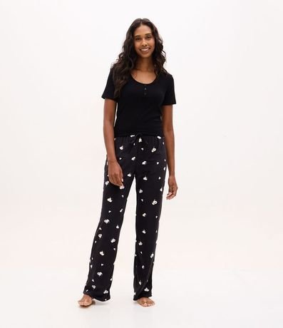 Blusa de Pijama en Rib con Botones en el Escote 2