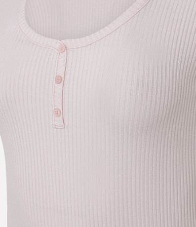 Blusa de Pijama en Rib con Botones en el Escote 2