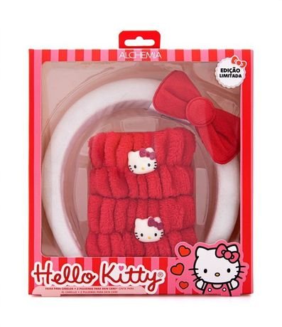 Kit Vincha para el Pelo + Muñequeras para Skincare Hello Kitty Alchemia