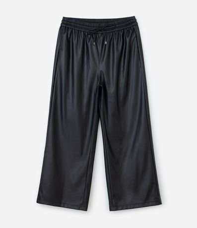 Pantalón PU Wide con Cintura Elástica Curve & Plus Size 5