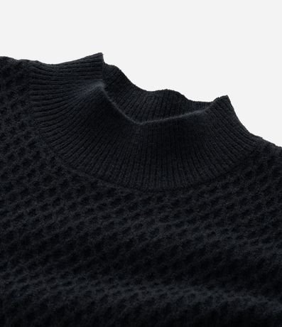 Buzo en Punto Geométrico con Cuello Curve & Plus Size 8