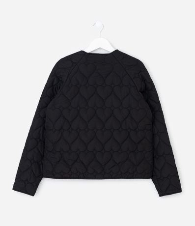Campera Infantil Capitoneada con Textura de Corazones – Talle 5 a 14 años 3