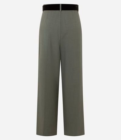 Pantalón Wide Leg Sastrería con Cinturón en Gamuza 8