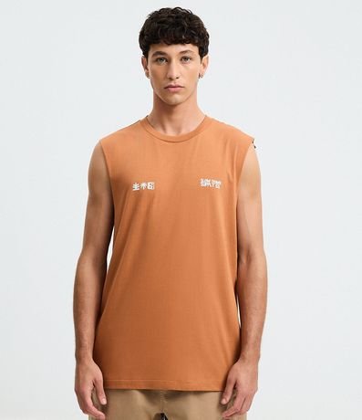 Remera Sin Mangas en Algodón con Estampas Gráficas 2