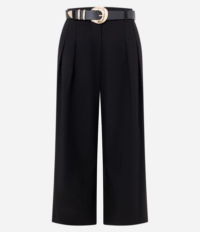 Pantalón Cropped Sastrería con Cinturón en PU 5
