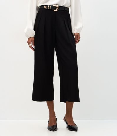 Pantalón Cropped Sastrería con Cinturón en PU 3