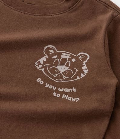 Remera Infantil  Manga Larga con Estampa de Oso – Talle 1 a 6 años 4