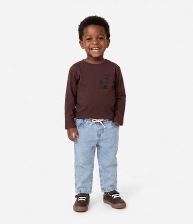 Remera Infantil Manga Larga con Estampa de Excavadera – Talle 1 a 6 años