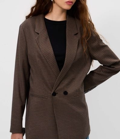 Blazer Alargado Sastre de Cuadros 4