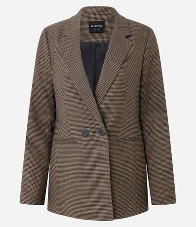 Blazer Alargado Sastre de Cuadros 5