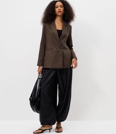 Blazer Alargado Sastre de Cuadros 4