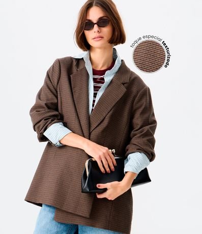 Blazer Alargado Sastre de Cuadros 1