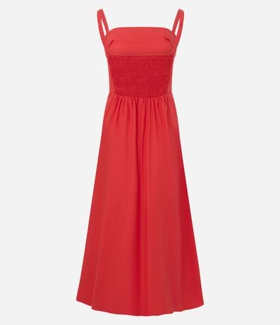 Vestido Largo en Algodón con Breteles Finos 2