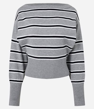 Blusa en Tricot a Rayas con Mangas Largas 5