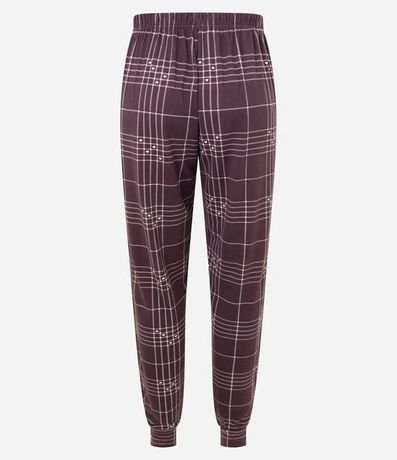 Pantalón de Pijama en Peach Touch con Estampado de Cuadros 2