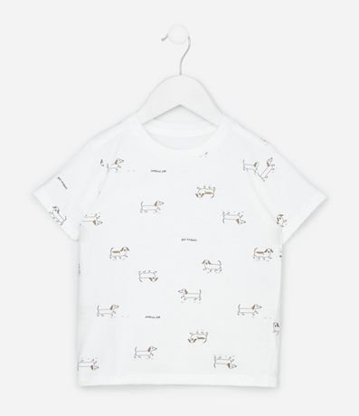 Remera Infantil con Estampado Perro Salchicha- Talle 1 a 4 años 2