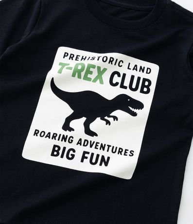Remera Infantil con Estampado Dino T-Rex - Talle 1 a 6Anos 5