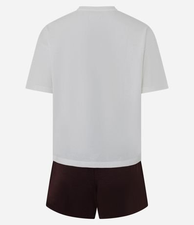 Pijama Corto en Algodón Estampa de Café Expresso 2