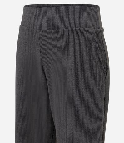 Pantalón Recto en Anarruga con Cintura Elástica y Bolsillos Laterales 7