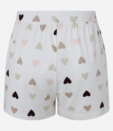 Short de Pijama Peach Touch con Estampado de Corazón 6
