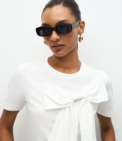 Remera Manga Corta en Algodón con Lazo Grande 3